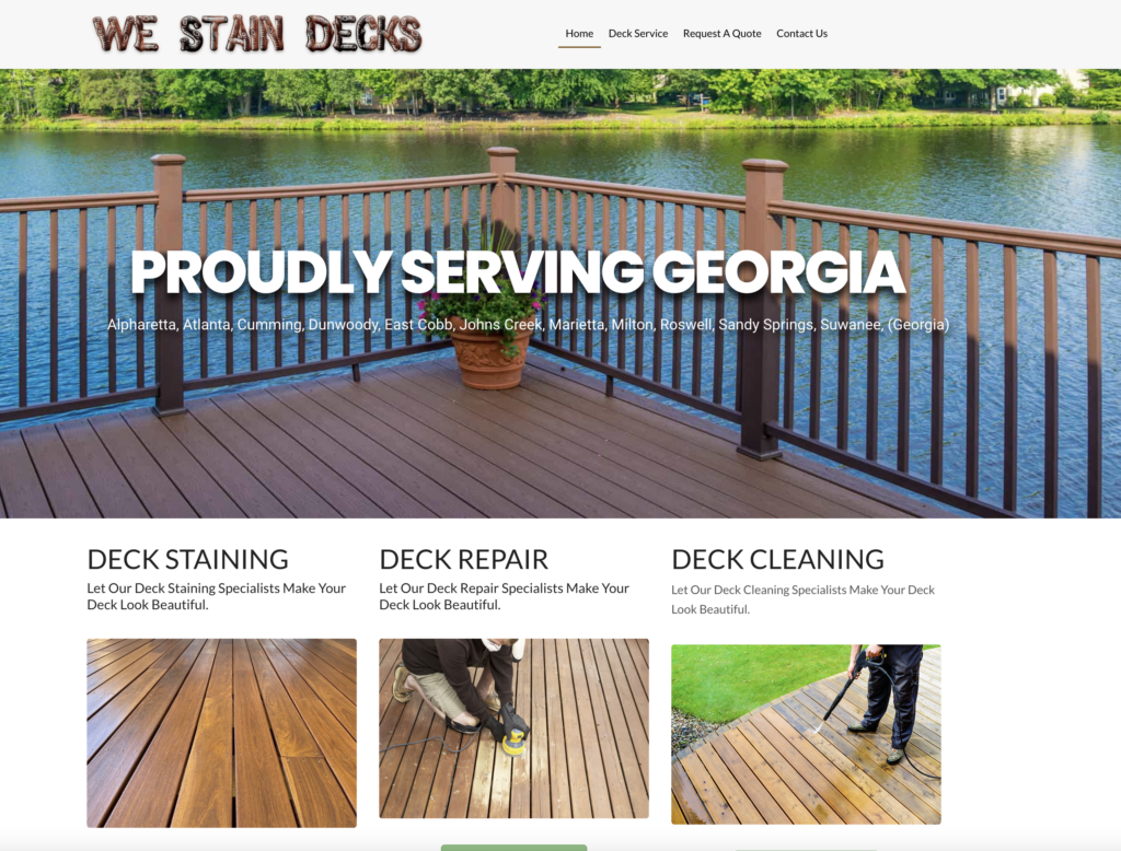 We stain Decks Screenshot